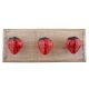 Strawberry Ceramic Wooden Hooks